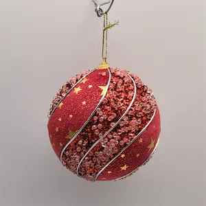 Factory Wholesale 10cm Foam Christmas Balls Xmas Tree Decoration Hanging Ball Gift