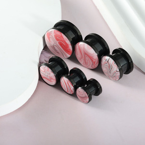 Modernos dilatadores de oreja negros de acero inoxidable para el alargamiento de la oreja, joyería corporal atractiva y de moda - Product Image 4