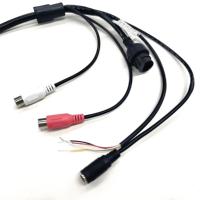 Cable de cámara de domo IP CCTV negro de alto rendimiento de 960mm IP67 conector RJ45 impermeable arnés de cableado de PVC de seguridad de cobre estañado