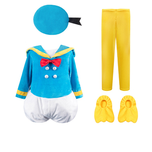 Costume de mascotte de dessin animé pour enfants, motif canard, avec chaussures, pour jeux de rôle, fêtes, spectacles, films, télévision et Halloween - Product Image 4