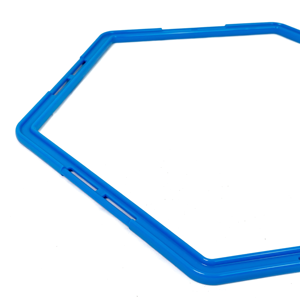 Garantía de calidad Juego de anillos de agilidad hexagonales plegables portátiles 6 piezas Clips de conexión Equipo de entrenamiento de velocidad de material PP de alto impacto - Product Image 5