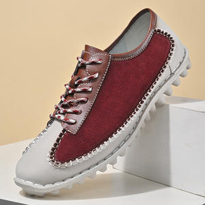 Calzado Casual para Hombre, de Moda, para Exteriores, de Cuero Genuino, Suela Suave, Retro, de Caña Baja, con Cordones, para Conducir - Product Image 5