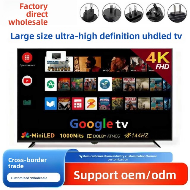 Wholesale Television 65 Inch Smart Tv Android TV Ultra HD 4K Brand Customization LED with Android WiFi Smart TV