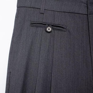 Nuovo abbigliamento da <span class=keywords><strong>donna</strong></span> 2024 <span class=keywords><strong>pantaloni</strong></span> pieghettati <span class=keywords><strong>gessati</strong></span> di nuova moda <span class=keywords><strong>pantaloni</strong></span> Casual da <span class=keywords><strong>donna</strong></span> con cerniera a vita alta retrò - Product Image 3
