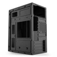 Wholesale Micro ATX PC Case with Side Window Mid Tower Desktop Chassis 2 Cooling Fans SPCC Steel Computer Cabinet