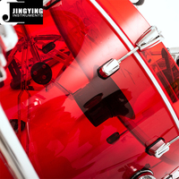 2024 ensembles de batterie de musique Jingying, kits de batterie transparents en acrylique pour adultes de haute qualité équipés d'un caisson de basses