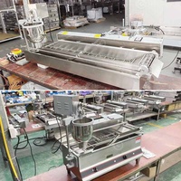 Petite machine à frire et à façonner les boules de Lokma et les beignets, entièrement automatisée, à gaz, pour la vente aux entreprises