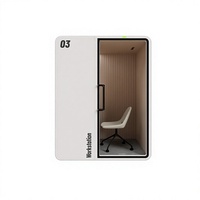Cabine téléphonique insonorisée professionnelle pour bureau, avec structure en aluminium – Conception durable pour le bureau à domicile et la salle de sport