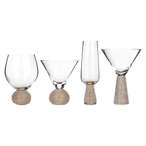 Set di bicchieri per bevande con decorazione a diamante in oro colorato di alta qualità con Base a forma di palla per Paty, regalo - Product Image 1