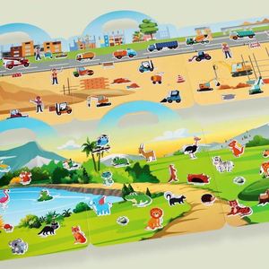 Juguetes de Actividades Portátiles e Impermeables para Jardín de Niños, 7 Estilos, Libros de Pegatinas de Gel Reutilizables para Niños Pequeños de 3 a 6 Años - Product Image 4