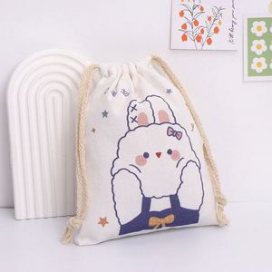 Bolsa de Tela de Algodón con Cordón, Personalizada, Ecológica, Reciclada, con Logotipo Personalizado, Colorida y Suave - Product Image 4