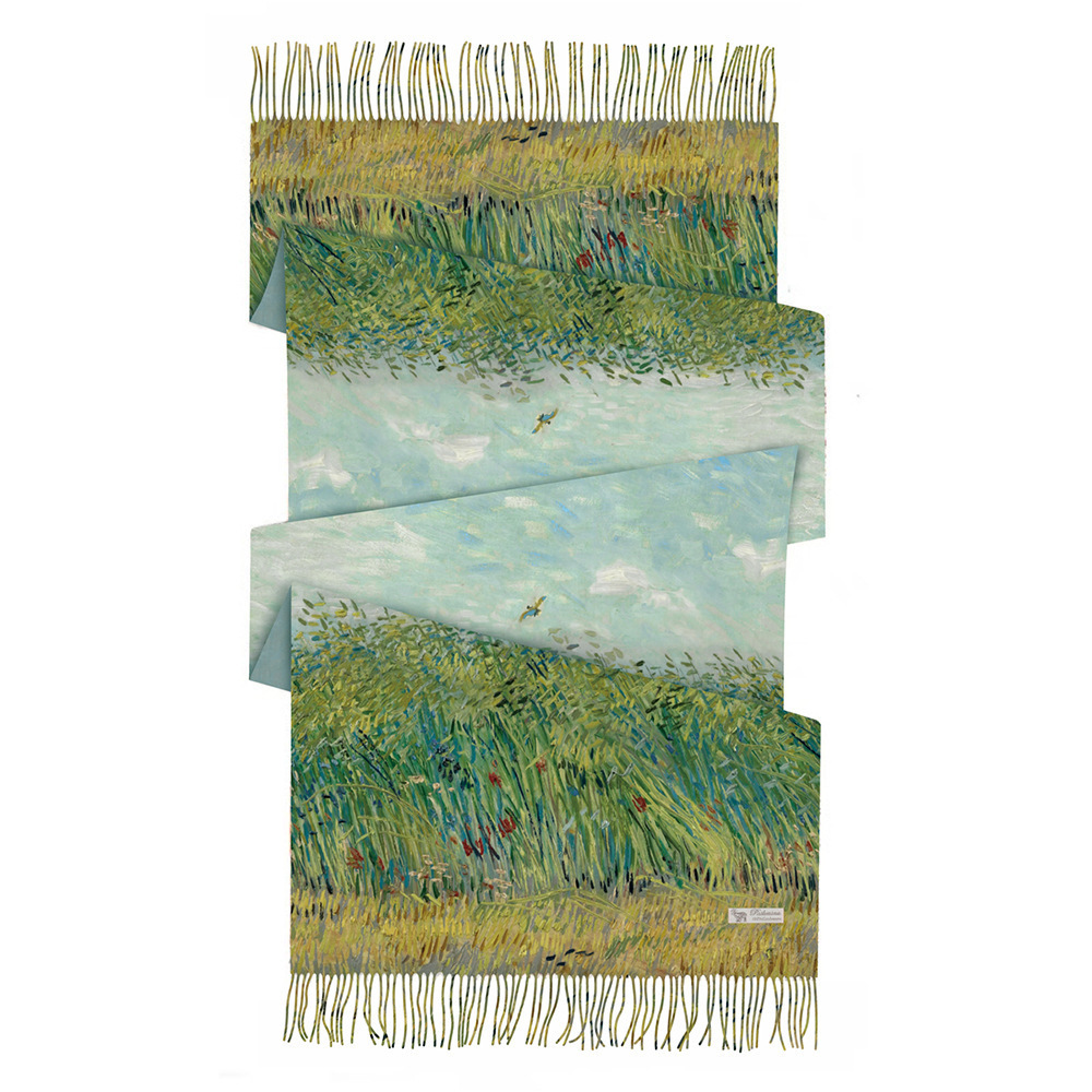 Van gogh lark over wheatfield