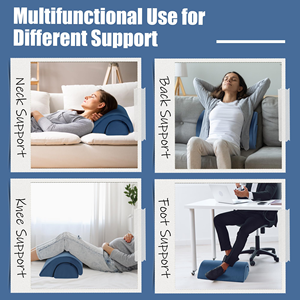 Juego de 2 Almohadas Ergonómicas de Espuma Viscoelástica con Funda Lavable para Elevación de Piernas, Recuperación Postoperatoria y Alivio de Várices - Product Image 6
