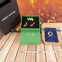 Vente en gros de boîtes en papier pour bijoux emballage de bijoux boîte à tiroir pour bague boucle d'oreille collier boîte d'emballage pour bijoux