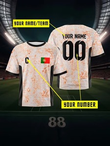 Maillots de football décontractés pour hommes, t-shirts et vêtements d'entraînement européens portugais ; personnalisation disponible depuis notre usine de vêtements.F10 - Product Image 3