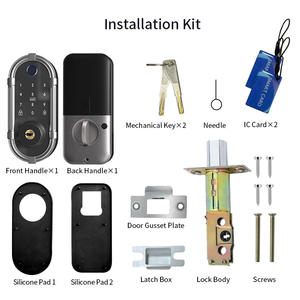 Serrure intelligente Chenzhuo DL10 - Déverrouillage par empreinte digitale et <span class=keywords><strong>carte</strong></span> via l'application Tuya |   Installation facile et simplifiée pour la maison/l'appartement/l'hôtel - Product Image 3