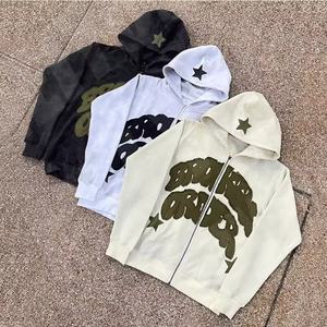 เสื้อฮู้ดดี้ชุดเซ็ตผ้าฝ้าย 100% คุณภาพสูง ปักโลโก้ตามสั่ง สไตล์สปอร์ตหรูหรา สำหรับทุกเพศ - Product Image 3