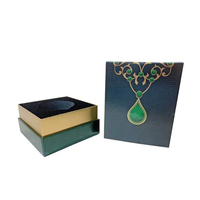 Boîte à bijoux en velours de luxe avec éclairage LED pour bague, collier, pendentif, demande en mariage, mariage