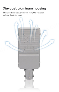 Luz de calle LED de 100W, 150W, 200W, 250W de alto brillo, luz de calle impermeable para jardín al aire libre - Product Image 6