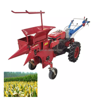 Petite machine agricole, cueilleuse de maïs à une rangée, mini tracteur à conducteur marchant, machine de récolte de maïs à une rangée