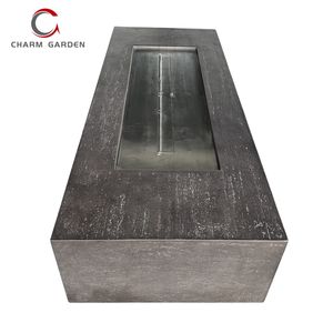 Grande <span class=keywords><strong>cheminée</strong></span> rectangulaire au <span class=keywords><strong>bioéthanol</strong></span> Table de foyer intérieur extérieur élégante construction de corps en béton foyer à l'éthanol - Product Image 4