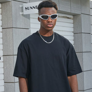 เสื้อยืดทรงบ็อกซี่ EHWUY สำหรับผู้ชาย เสื้อยืดพิมพ์ลายคุณภาพสูง เสื้อยืดผู้ชายผ้าคอตตอนหนา 300 กรัม เสื้อยืดโอเวอร์ไซส์ - Product Image 6