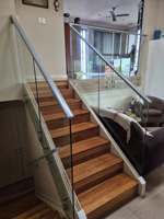 DETECH Nouveau design moderne, goujon de fixation en acier inoxydable résistant à la rouille pour balustrade de balcon en verre, pour appartement et escalier