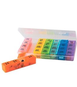 Cadeau promotionnel 4 fois par jour Boîte distributeur de pilules hebdomadaire Médicaments vitaminés <span class=keywords><strong>Pilulier</strong></span> 7 jours - Product Image 3