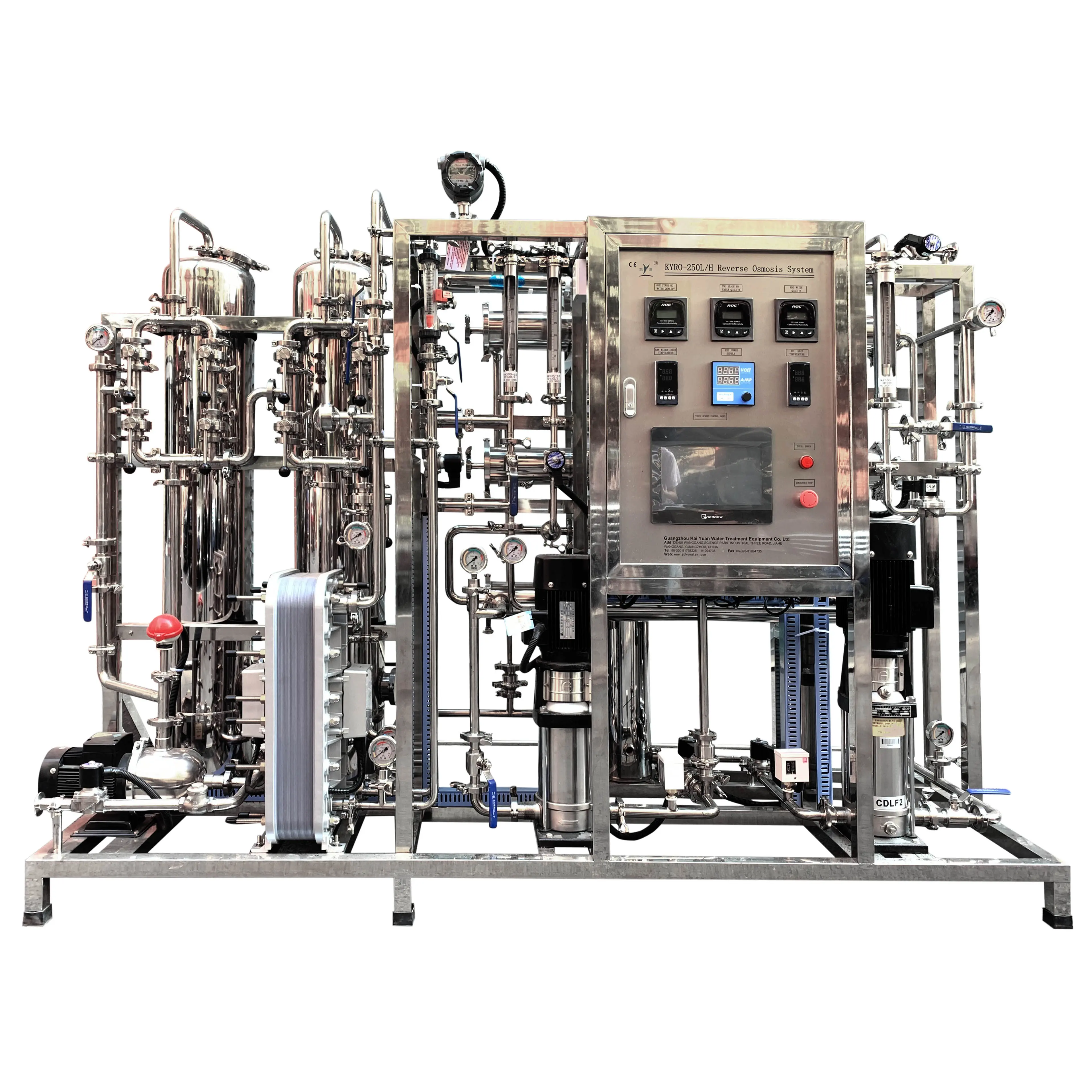 Medische 250Lph Omgekeerde Osmose Systeem Warmte Desinfectie Machine Ultra Zuiver Water Behandeling Ro Purifier Plant