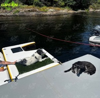 Flotteur gonflable vert rampe d'eau flottante échelle bateaux quais marches pour chiens