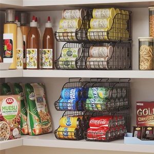 Estantes de Almacenamiento Modernos de Hierro para Refrigerador de Cocina, de un Solo Nivel, Desmontables y Ensamblables, para Cerveza, Bebidas y Latas, Venta al Por Mayor - Product Image 3