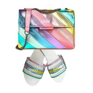 กระเป๋าถือหนัง PU ดีไซน์หรูหราสำหรับผู้หญิง ลายรูปนกฮูก แบรนด์ดัง สะพายข้าง สายเดี่ยว ซิปปิด สีรุ้ง สำหรับฤดูใบไม้ผลิ/ฤดูร้อน - Product Image 4