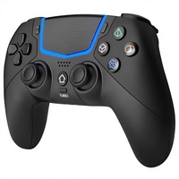 Manette de jeu sans fil pour PS-5/Pro/Slim/PC, gyroscope 6 axes, double vibration, prise audio TRRS 3,5 mm, canal LED