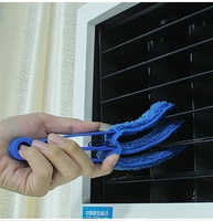 Brosse de nettoyage multifonctionnelle pour aérateurs de climatisation de voiture, brosse de lavage de voiture, brosse anti-poussière pour persiennes, dépoussiéreur