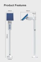 Sonde de surveillance du sol YaTunIOT 6-en-1 multi-profondeur 10-70cm tout-en-un pour détecter l'humidité, la température, le NPK, la salinité, l'EC, agriculture intelligente