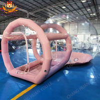 Dôme gonflable en PVC avec plateforme de saut, ballons transparents, tente, matelas pneumatique, utilisation en extérieur portable pour enfants