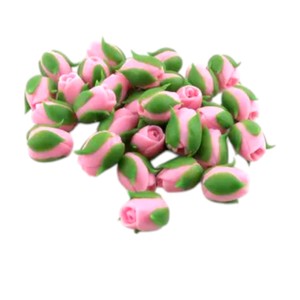 Miniature <b>Clay</b> Rosebuds For <b>Crafts</b> And Jewelry Handmade Thai Flowers 1.5 Cm Perfectly Crafted In Miniature Form These Flowers - Product Image 5