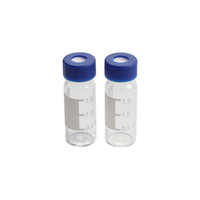 Flacons en verre pour échantillonneur automatique transparent de 2ml Flacons HPLC chromptochrpy Flacon d'échantillon transparent avec bouchons à vis