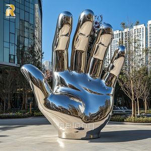 <span class=keywords><strong>Statue</strong></span> en métal personnalisée de nouveau design Sculpture en acier inoxydable à grande main - Product Image 4