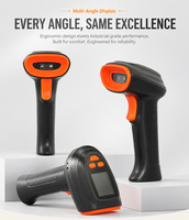 WCMI - Lector de Códigos QR CMOS 2D Resistente con Pantalla, Escáner de Códigos de Barras Inalámbrico Bluetooth, Interfaz USB