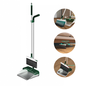 Juego <span class=keywords><strong>de</strong></span> Escoba y Recogedor Comercial para Vestíbulos, con Mango Giratorio, Escoba Vertical para Limpieza <span class=keywords><strong>de</strong></span> Pisos <span class=keywords><strong>de</strong></span> Cocina y Oficina - Product Image 1