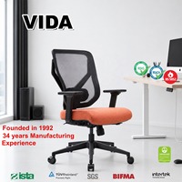Chaise de bureau ergonomique en maille avec dossier inclinable réglable, verrouillage pivotant, accoudoirs 3D, siège en mousse moulée, soutien lombaire GTChair