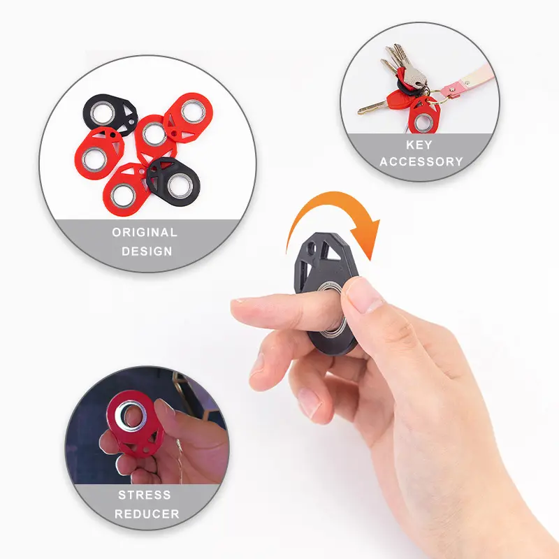 New Fidget Spinner Brinquedo Keychain Mão Spinner Anti-Ansiedade Brinquedo Alivia Stress Finger Spinner Keychain Abridor de garrafas Brinquedos para crianças