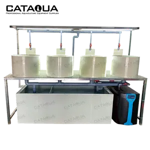 Sistema de recirculação de prateleira cataqua, minisistema de tubulação automático para artemia hatchery