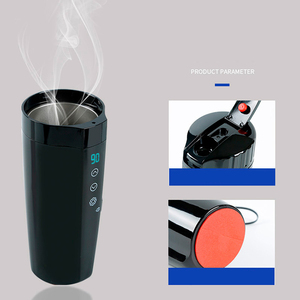<span class=keywords><strong>12V</strong></span> Portable Café Thé Eau Chaudière Chauffée Voyage Tasse Voiture <span class=keywords><strong>Bouilloire</strong></span> Électrique avec Température Réglable - Product Image 3