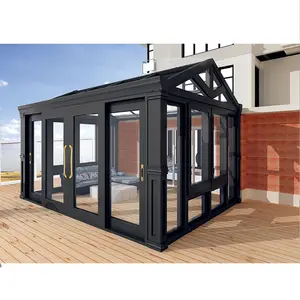 Pre fab haus Customized Sun Room/Winter Garden/Glass House With Insulated Glass