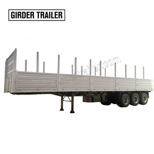 Gebruikt Chinees fabrieksmodel nieuwe drielaagse stalen trekker oplegger semi-trailer Q345B hoofdbalk zwanenhals optie voor houttransport <span class=keywords><strong>60</strong></span> TON - Product Image 3