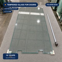 Panneau en verre trempé pour porte coulissante sans cadre 10mm 12mm, sécurité, découpe sur mesure, bord poli, vente en gros