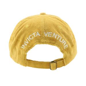 Gorra de Verano de Diseño de 6 Paneles de Pana Amarilla con Etiquetas - Product Image 4