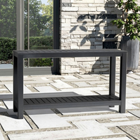 Table de salle à manger rectangulaire d'extérieur en aluminium pour jardin et loisirs